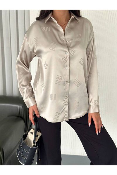 JESSE STORY Satin Self Patterned Women's Shirt 75 cm