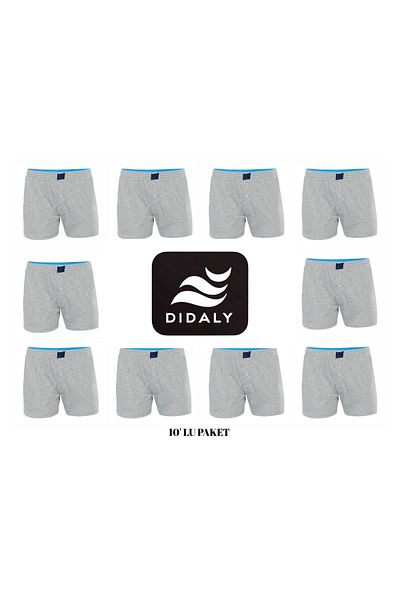 Didaly 10 Pack Men's Comfortable Cut Towel Waist Combed Cotton Lycra Comfortable Fit a Quality Boxer (Flexible)