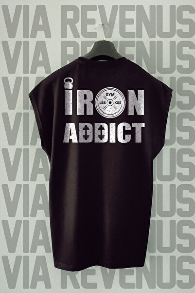 Vordevia Iron Addict Back Štampano Sportska majica bez rukava okrugla kragna