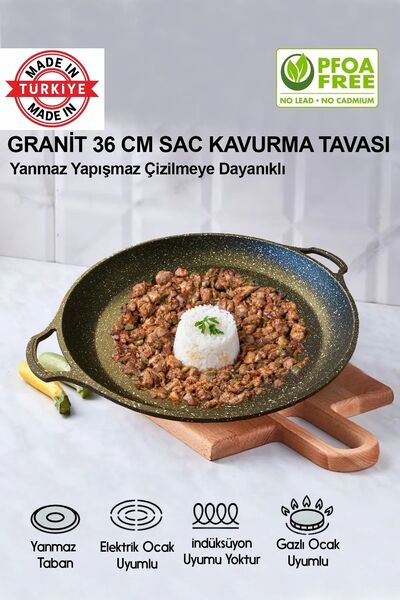 hiruzemin Gerçek Alüminyum Döküm Sac Kavurma Tavası Gözleme ve Kavurma Tavası