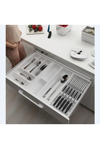 Adilon White Drawer - Spoon Holder and Knife Holder, 74X48 Cm, Side and Lengt...