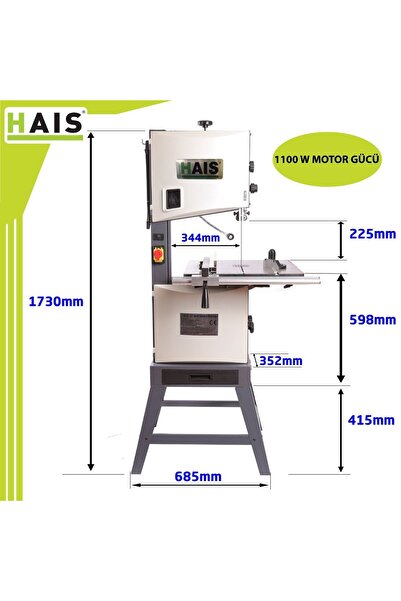 Hais MJ14 Şerit Testere Makinası