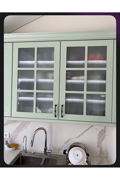 ALPER BAŞHELVACI White 35 Cm X 10 Mt French Guipure Luxury Satin Quilted Shelf Cover / Drawer Cover / Cabinet Interior Cover