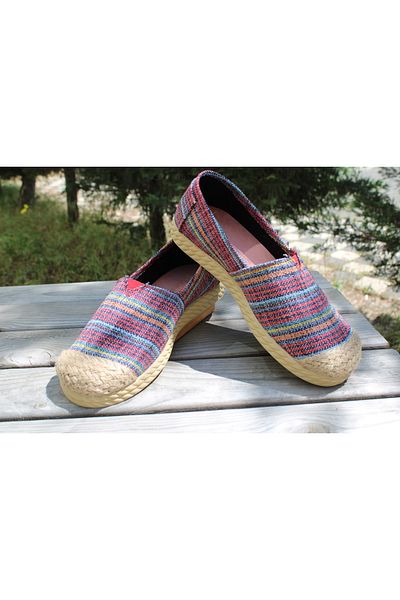 Tezcan Aksesuar Summer Linen Ballerina Shoes