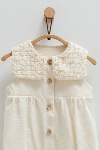 Caramell Barbosa Baby Girl 100% Cotton Collar Embroidered Summer New Season Raschels Touc Model Jumpsuit