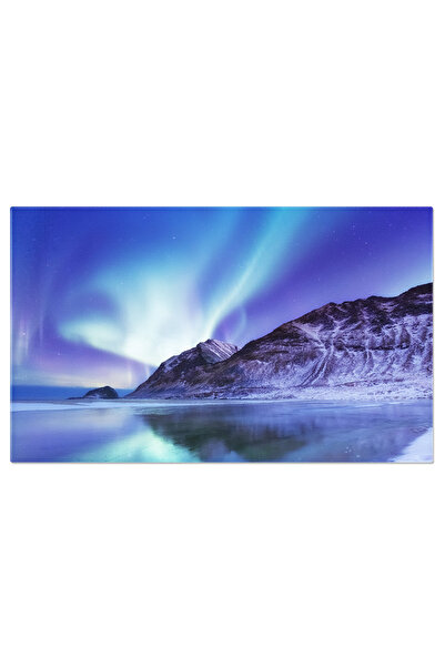 StoryGift Romania Tablou Canvas Aurora Boreala Peste Insulele Lofoten, Norvegia Peisaj Nocturn, Norvegia, Peisaj,