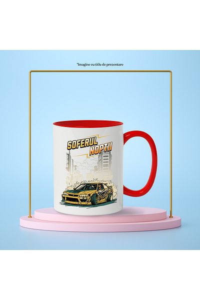 StoryGift Romania Mug night driver race car speed nightlife, 330ml, Ceramic with Ma, Cu,STG