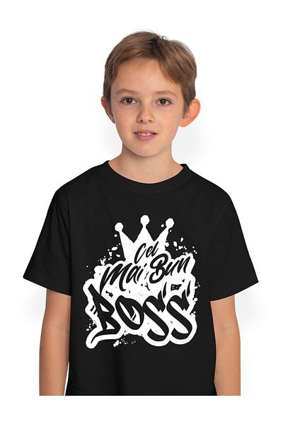 StoryGift Romania Kids Boys T-Shirt For The Best Boss, Appreciation, Gift, Reward, Thank You 100% Bu