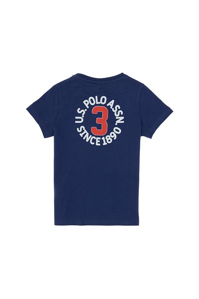 U.S. Polo Assn. Boy's Light Navy Blue Crew Neck T-Shirt 50299850-Vr059