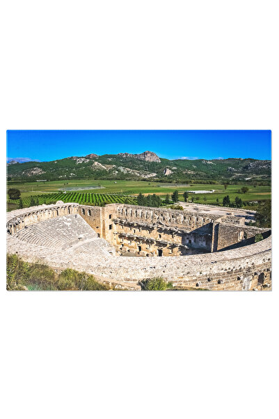 StoryGift Romania Tablou Canvas Ruinele Teatrului Aspendos Amfiteatru, Anatol...