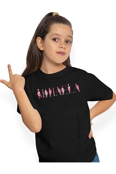 StoryGift Romania Tricou Copii Fete Cu Numele Mihaela, Floral, Colorat, Creativ, Frumos, Unicat 100% Bumbac,