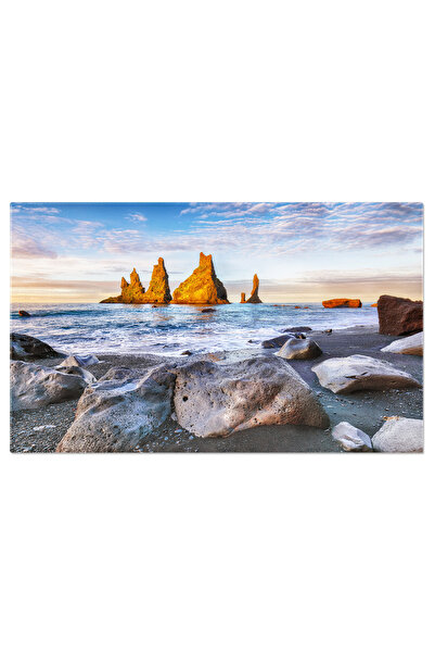 StoryGift Romania Tablou Canvas Spectacol Natural La Formatiunile Stancoase Troll Toes Apa, Cer, Plaja, Vara, Cal