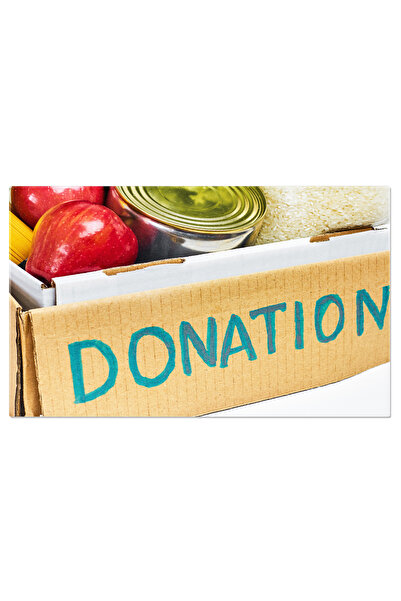 StoryGift Romania Tablou Canvas Cutie De Carton Cu Alimente Pentru Donatii Ajutor Si Sustinere Pentru Cei In Nev