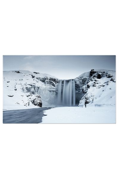 StoryGift Romania Tablou Canvas: Peisaj Islandic In Asteptarea Toamnei - Peisaj Montan, Iarna, Peisaj
