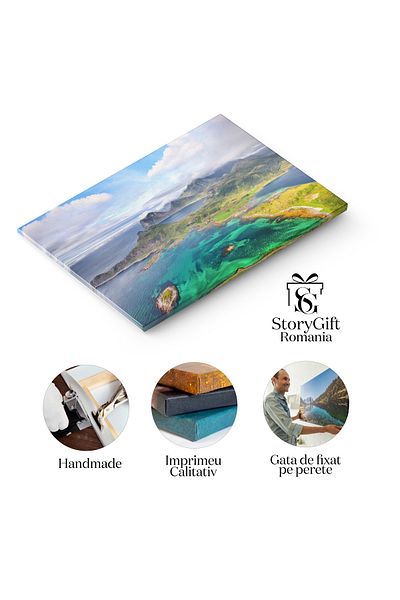 StoryGift Romania Tablou Canvas Peisaj Norvegian De Coasta - Frumusete Naturala La Marea Nordica