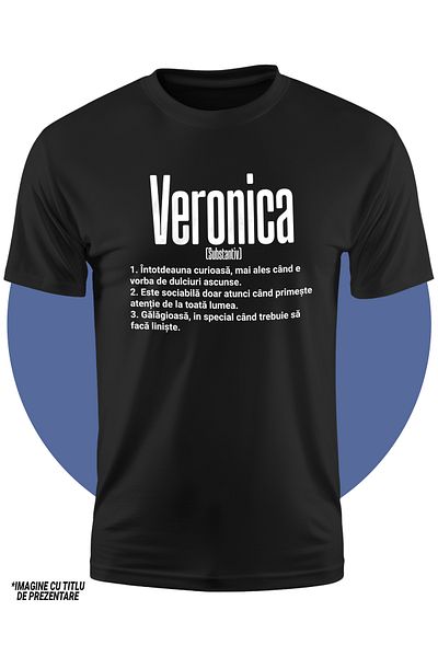 StoryGift Romania Tricou Copii Fete Cu Numele Veronica, Si Mesaj Amuzant, Curioasa, Sociabila, Galagioasa 10