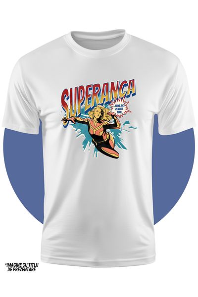StoryGift Romania Children's T-shirt for Girls Super Anca, Superhero I'm Here for You 100% Cotton, Unisex, White, 12