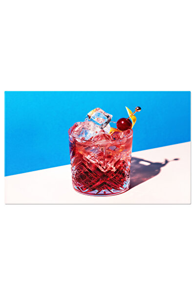 StoryGift Romania Tablou Canvas: Cocktail Rosa Negroni - Bautura Rafinata