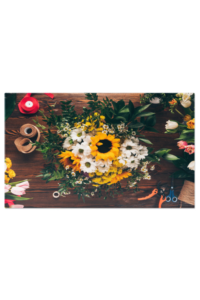 StoryGift Romania Tablou Canvas - Arta Florala - Buchet De Flori Pe O Masa El...