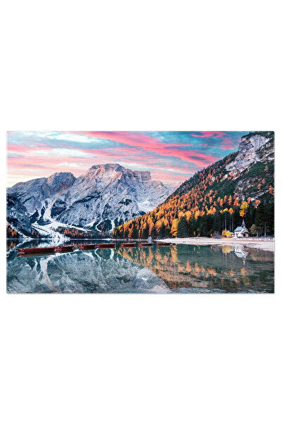 StoryGift Romania Tablou Canvas Lacul Braies In Dolomiti: Mister Si Splendoar...