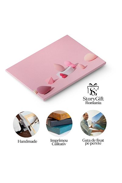 StoryGift Romania Tablou Canvas - Design Cosmetic, Tonuri Pastel, Femeie, Shop