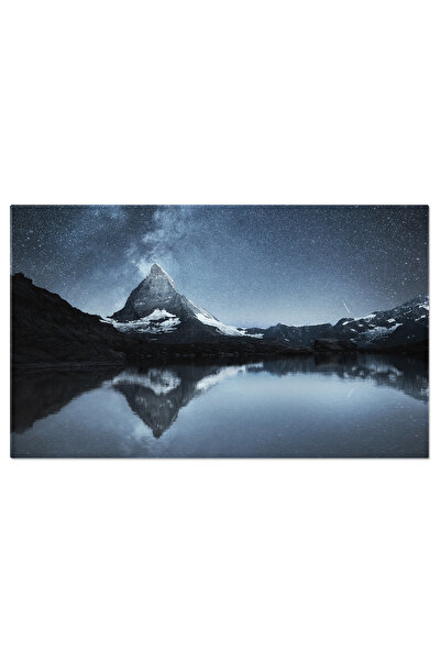 StoryGift Romania Tablou Canvas Peisaj Elvetian Cu Matterhorn Si Reflexie, El...