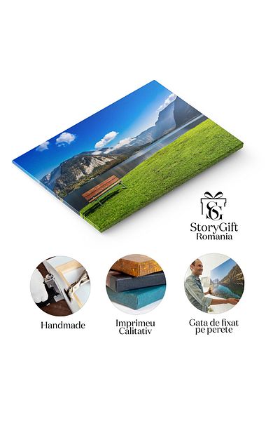 StoryGift Romania Tablou Canvas - Liniste La Apus In Munti: Vacanta De Vis