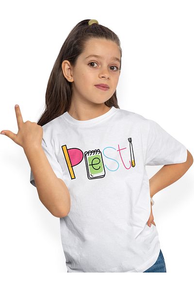 StoryGift Romania Tricou Copii Cu Numele Pesti, Scoala, Chimie, Materii, Algebra, Geometrie 100% Bumbac, Uni