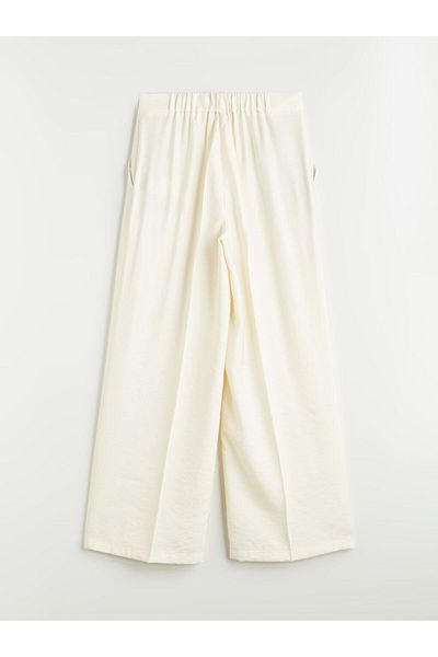 LC Waikiki Lcwaikiki Classic Ecru Elastic Waist Modal Blended Women's Trousers t t