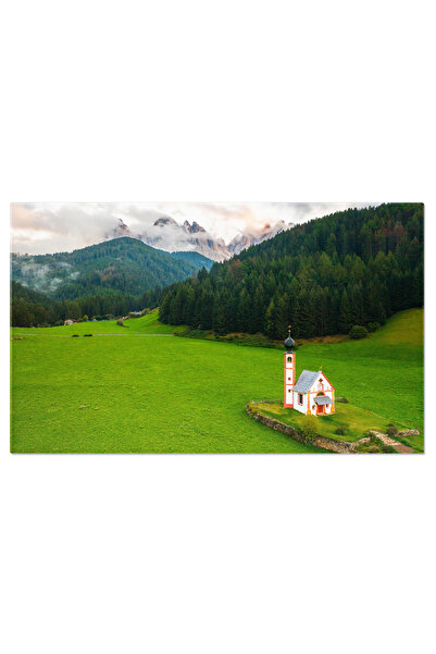 StoryGift Romania Tablou Canvas Magnificul Sat Santa Maddalena Cu Biserica Ve...