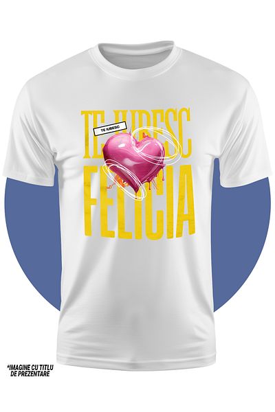 StoryGift Romania Tricou Copii Fete Te Iubesc Felicia, Dragoste, Inima, Iubire, Sfantul Valentin, Dragobete,