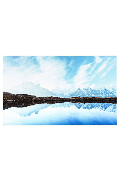 StoryGift Romania Tablou Canvas Zi Insorita Pe Lacul Blanc In Alpii Frantei, ...