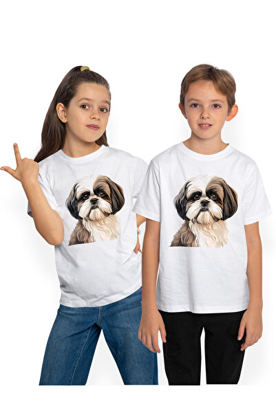 StoryGift Romania Tricou Copii Cu Un Catelus Blanos, Ilustratie, Jucaus, Vese...