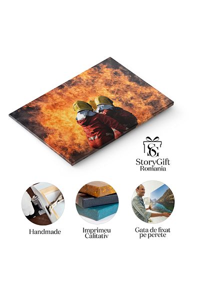 StoryGift Romania Canvas Print Firefighters Training Team Emergency, Protection, Fire, Safety, Intervention