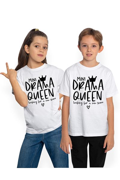 StoryGift Romania Tricou Copii Cu O Coroana Regala Si Mesajul "miniregina Dramei In Cautarea Unei Noi Scene"