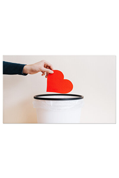 StoryGift Romania Tablou Canvas Mana Aruncand Un Inimioara Rosie Dragoste, Em...