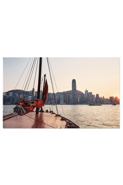 StoryGift Romania Tablou Canvas Junk Boat Traditional In Hong Kong, Calatorie...