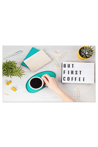 StoryGift Romania Tablou Canvas Dimineata La Cafenea: Mesaj Motivational Pent...