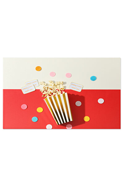 StoryGift Romania Tablou Canvas Cinema - Bucurati-va De Popcorn In Culorile A...