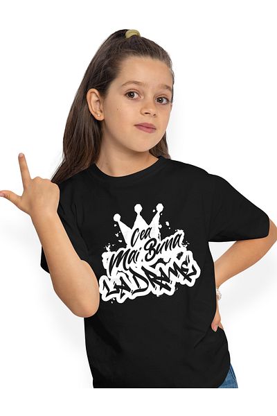 StoryGift Romania Tricou Copii Fete Pentru Cea Mai Buna la Drame, Apreciere, Cadou, Rasplata, Multumire 100%