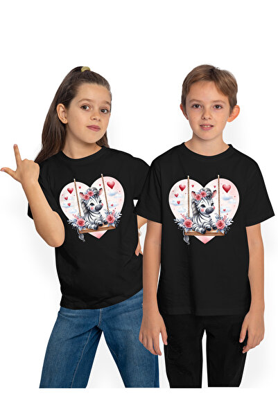 StoryGift Romania Tricou Copii cu o zebra dragalasa care se da in leagan, ilu...