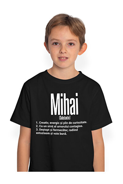 StoryGift Romania Tricou Copii Baieti Cu Numele Mihai, Cu Mesaj Motivational,...