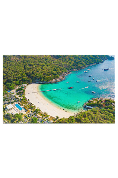 StoryGift Romania Tablou Canvas Casa Si Mare Pe Plaja Tropicala, Investitie, ...