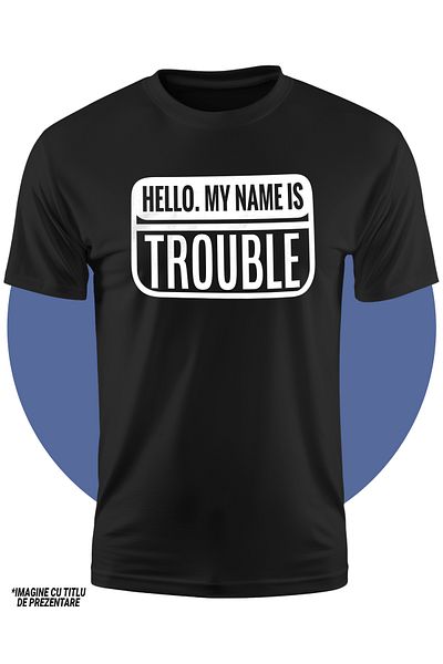 StoryGift Romania Tricou Copii pentru cei care fac doar probleme - belele 100% Bumbac, Unisex, Negru, 12 Ani
