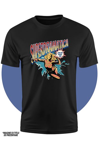 StoryGift Romania Tricou Copii Fete Super Dramatica, Supererou Sunt Aici Pentru Tine 100% Bumbac, Unisex, Ne