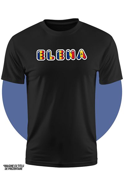 StoryGift Romania Tricou Copii Fete Cu Numele Elena, Romania, Suporter, Steagul Romaniei, Patriot 100% Bumba