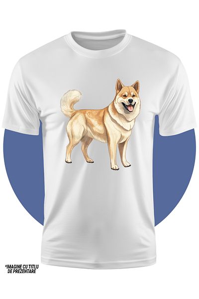 StoryGift Romania Tricou Copii Cu Un Caine Vesel, Sprinten, Ilustratie, Pentru Iubitorii De Caini, Animal De