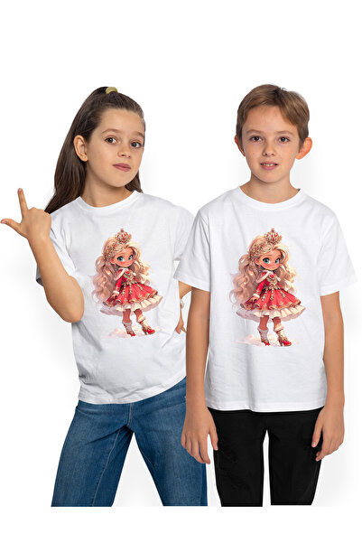 StoryGift Romania Tricou Copii Cu O Fetita Dragalasa Cu Coronita, Ilustratie,...