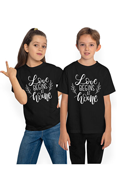StoryGift Romania Tricou Copii Cu Mesajul In Engleza "love Begins At Home" - ...