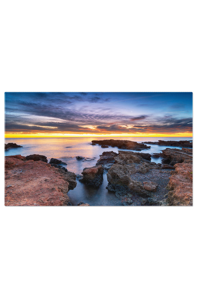 StoryGift Romania Tablou Canvas Rasarit La Plaja La Torre De La Sal Plaja, Castellon, Valencia, Spania, Peisaj Ma